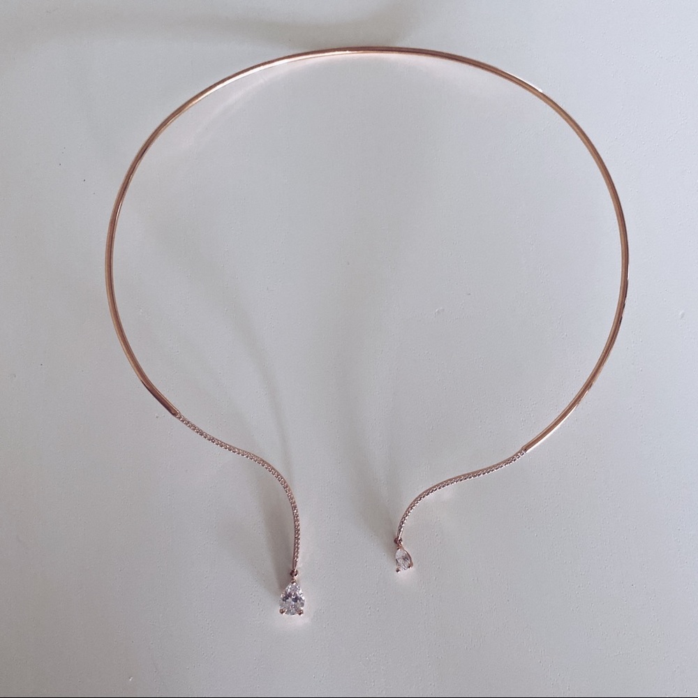 Theia drop necklace with CZ